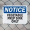 Signmission Vegetable Prep Sink Only, 14 in W x Rectangle, Plastic OS-2PACK-NS-P-1014-L-18863 - alternate 3